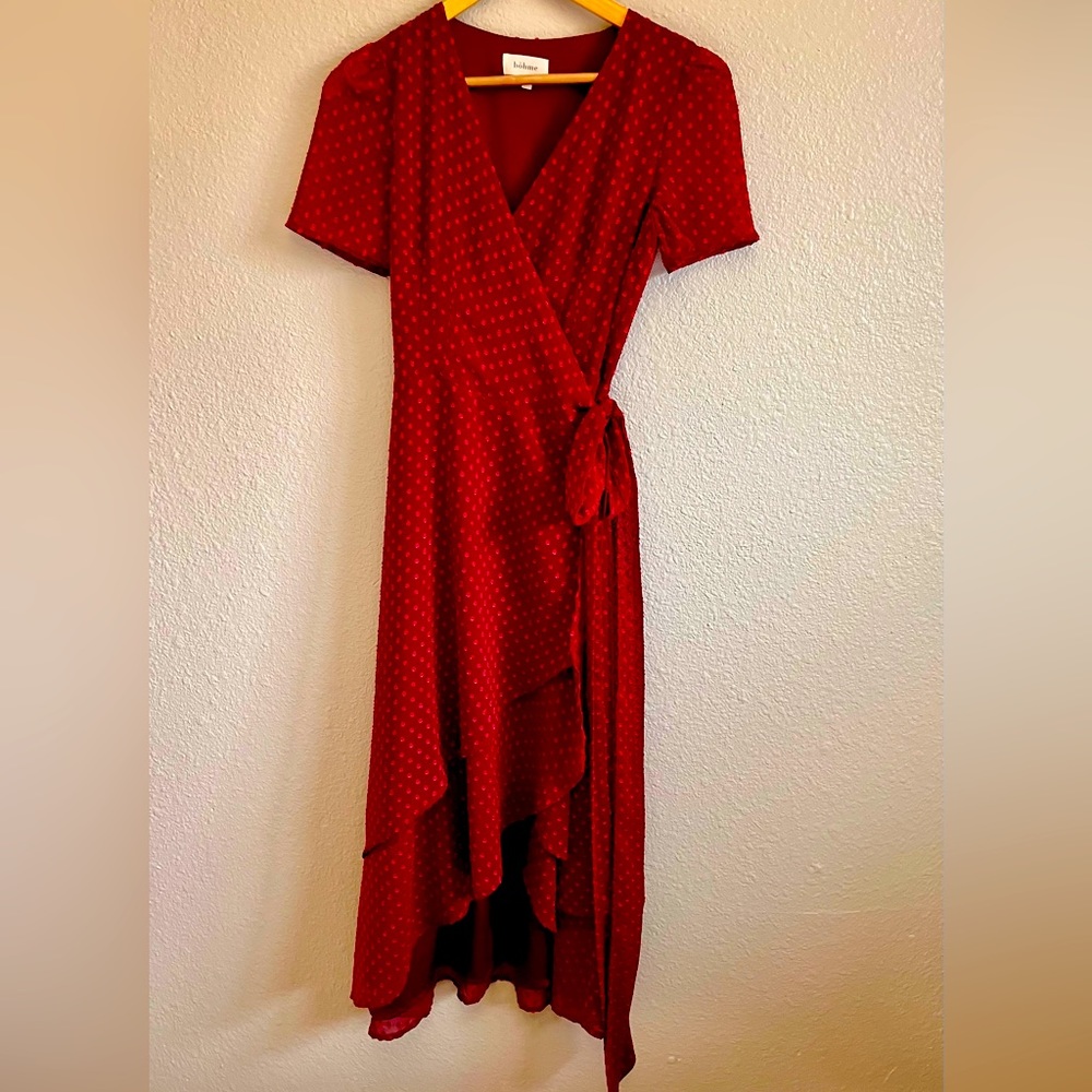 Böhme Burgundy Wrap Dress